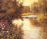 Spring Blossoms along a Meandering River